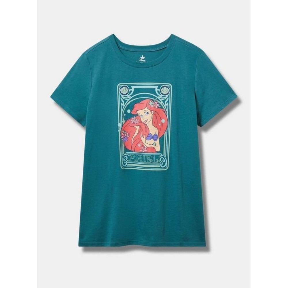 Torrid Disney Princess Ariel The Little Mermaid Teal Graphic Tee Plus Size 2X